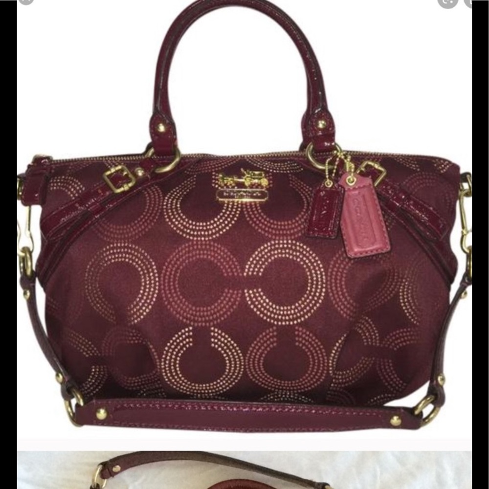 Coach Madison Dotted Op Art Sophia satchel bag